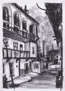 The inner courtyard of the “Vatra Dornei”